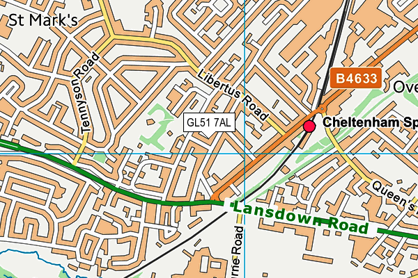 GL51 7AL map - OS VectorMap District (Ordnance Survey)