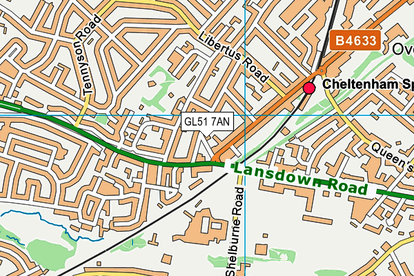 GL51 7AN map - OS VectorMap District (Ordnance Survey)