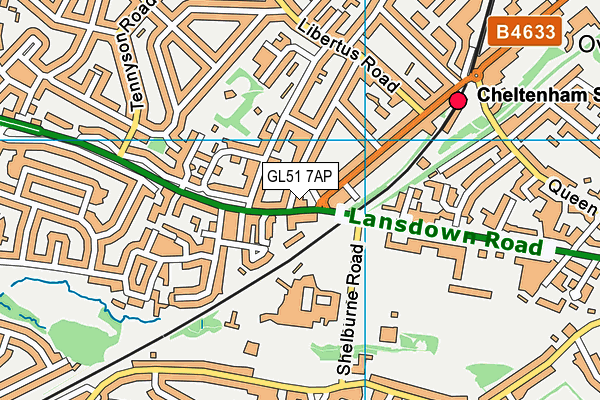 GL51 7AP map - OS VectorMap District (Ordnance Survey)