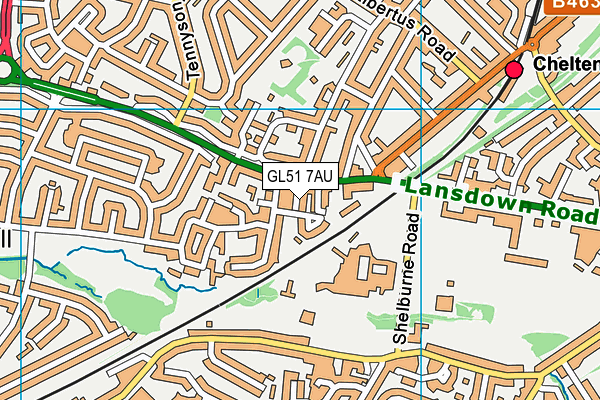 GL51 7AU map - OS VectorMap District (Ordnance Survey)