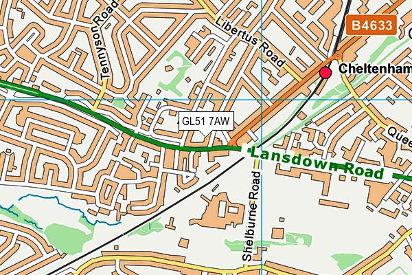 GL51 7AW map - OS VectorMap District (Ordnance Survey)