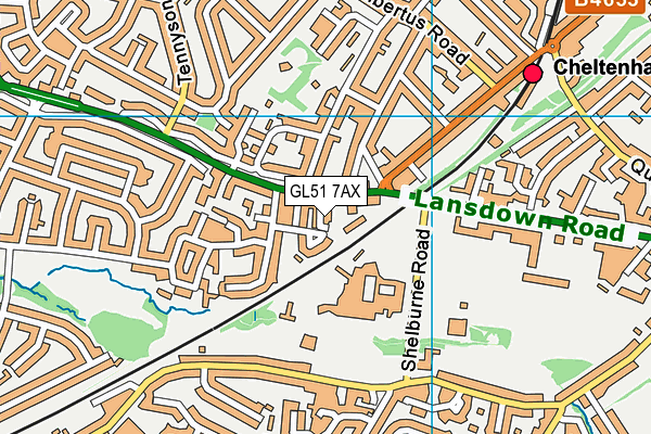 GL51 7AX map - OS VectorMap District (Ordnance Survey)