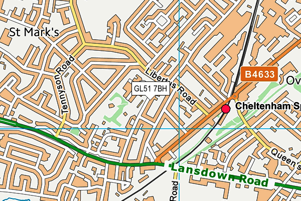 GL51 7BH map - OS VectorMap District (Ordnance Survey)