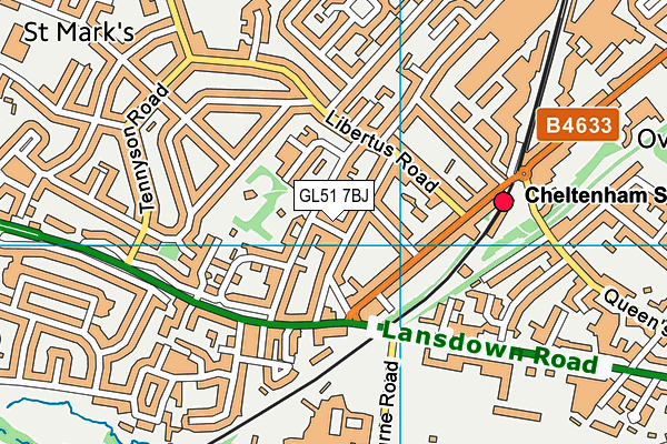 GL51 7BJ map - OS VectorMap District (Ordnance Survey)