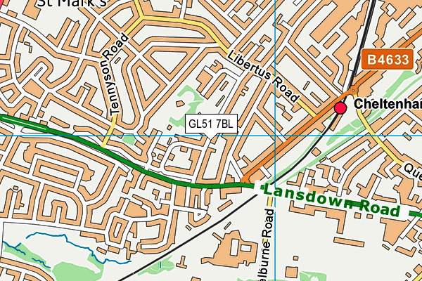 GL51 7BL map - OS VectorMap District (Ordnance Survey)