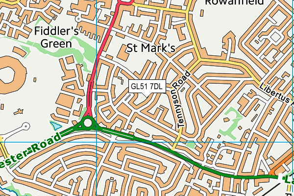 GL51 7DL map - OS VectorMap District (Ordnance Survey)