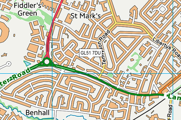 GL51 7DU map - OS VectorMap District (Ordnance Survey)