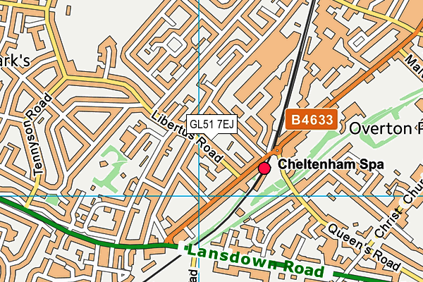 GL51 7EJ map - OS VectorMap District (Ordnance Survey)