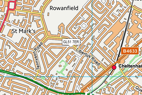 GL51 7ER map - OS VectorMap District (Ordnance Survey)