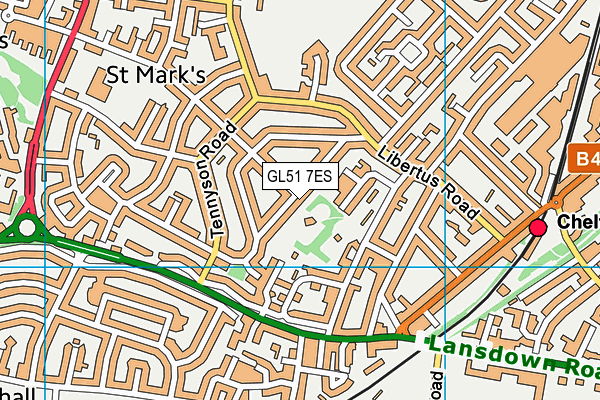 GL51 7ES map - OS VectorMap District (Ordnance Survey)