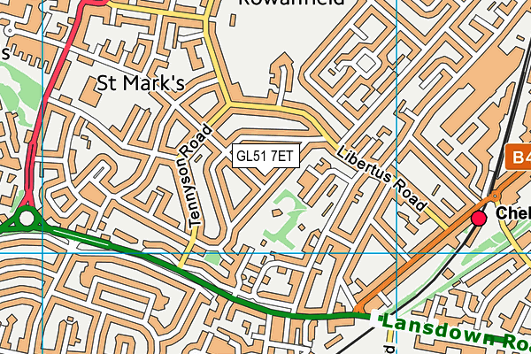 GL51 7ET map - OS VectorMap District (Ordnance Survey)