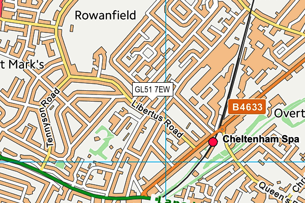 GL51 7EW map - OS VectorMap District (Ordnance Survey)