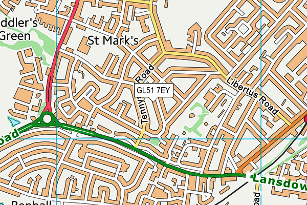 GL51 7EY map - OS VectorMap District (Ordnance Survey)