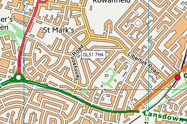 GL51 7HA map - OS VectorMap District (Ordnance Survey)