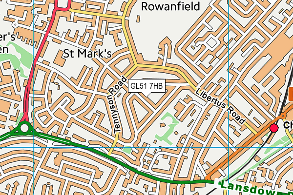 GL51 7HB map - OS VectorMap District (Ordnance Survey)