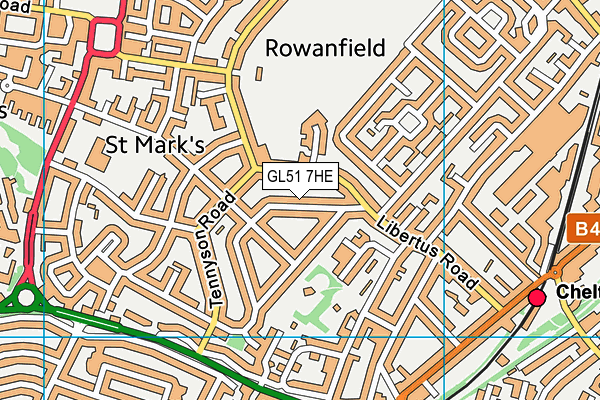 GL51 7HE map - OS VectorMap District (Ordnance Survey)