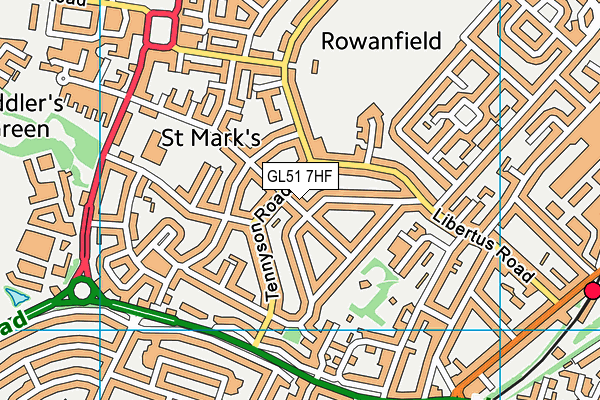 GL51 7HF map - OS VectorMap District (Ordnance Survey)