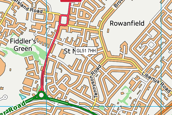 GL51 7HH map - OS VectorMap District (Ordnance Survey)