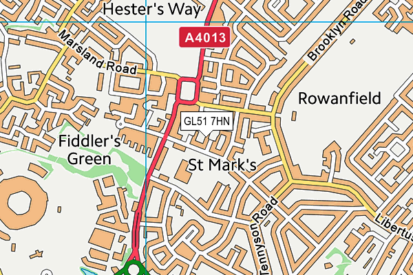 GL51 7HN map - OS VectorMap District (Ordnance Survey)