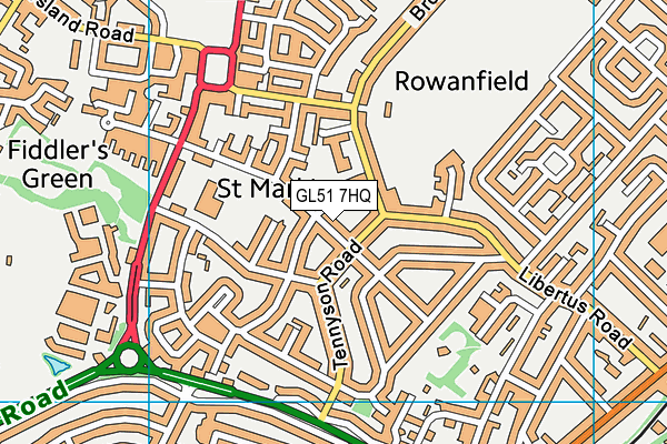 GL51 7HQ map - OS VectorMap District (Ordnance Survey)