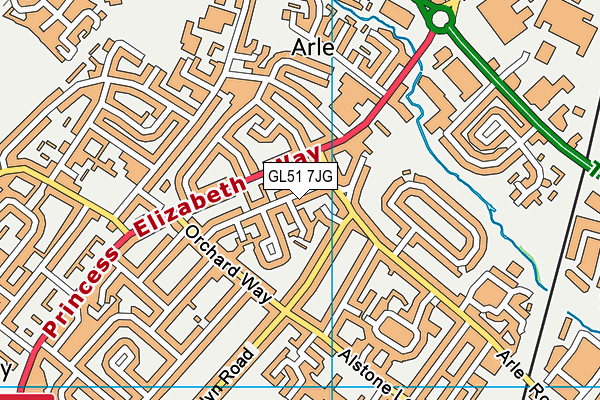 GL51 7JG map - OS VectorMap District (Ordnance Survey)