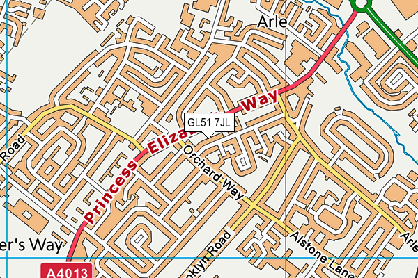 GL51 7JL map - OS VectorMap District (Ordnance Survey)