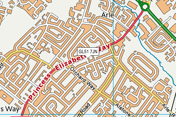 GL51 7JN map - OS VectorMap District (Ordnance Survey)