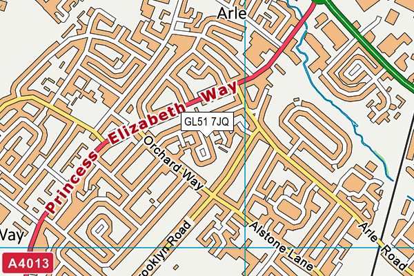 GL51 7JQ map - OS VectorMap District (Ordnance Survey)