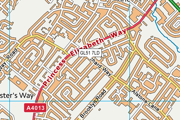 GL51 7LD map - OS VectorMap District (Ordnance Survey)