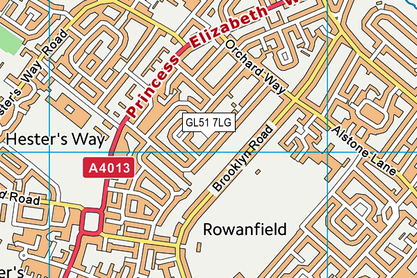 GL51 7LG map - OS VectorMap District (Ordnance Survey)