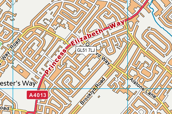 GL51 7LJ map - OS VectorMap District (Ordnance Survey)