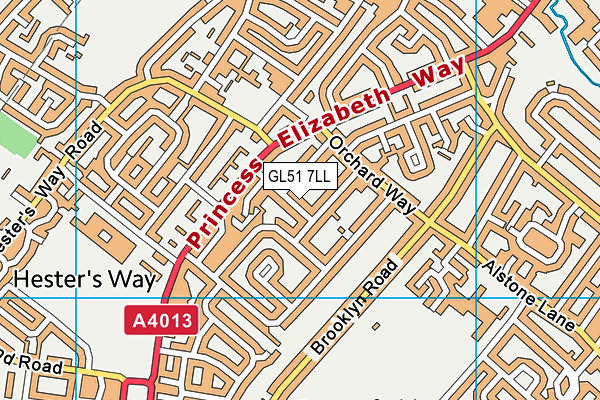 GL51 7LL map - OS VectorMap District (Ordnance Survey)