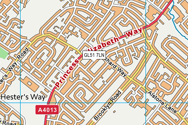 GL51 7LN map - OS VectorMap District (Ordnance Survey)