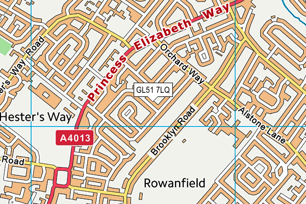 GL51 7LQ map - OS VectorMap District (Ordnance Survey)