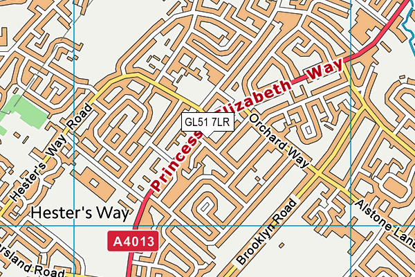 GL51 7LR map - OS VectorMap District (Ordnance Survey)