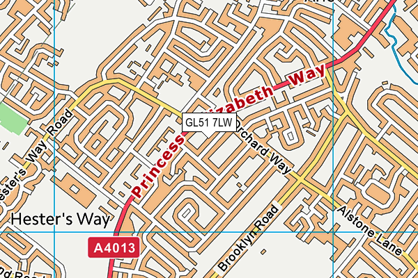 GL51 7LW map - OS VectorMap District (Ordnance Survey)