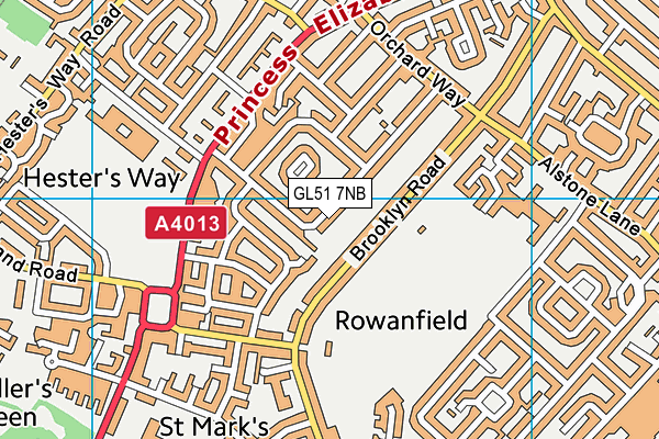 GL51 7NB map - OS VectorMap District (Ordnance Survey)