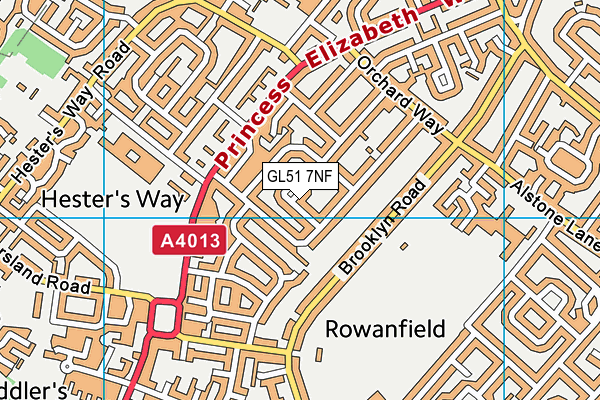 GL51 7NF map - OS VectorMap District (Ordnance Survey)