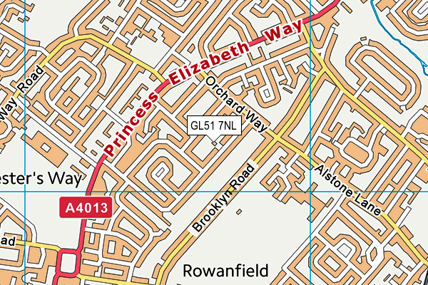 GL51 7NL map - OS VectorMap District (Ordnance Survey)