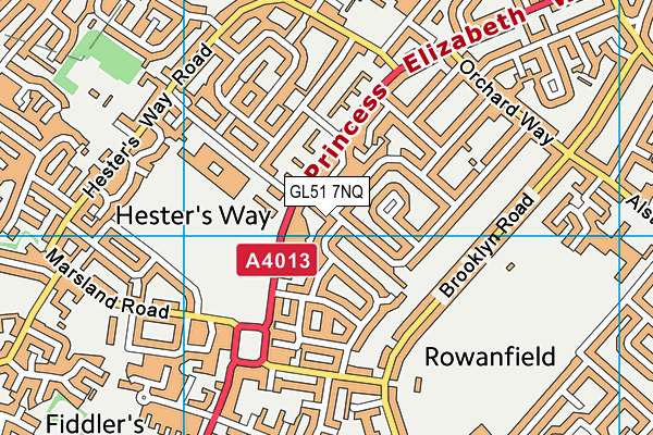 GL51 7NQ map - OS VectorMap District (Ordnance Survey)