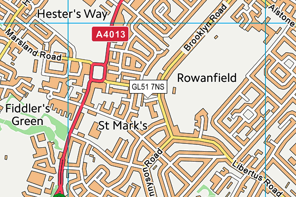 GL51 7NS map - OS VectorMap District (Ordnance Survey)