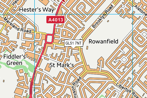 GL51 7NT map - OS VectorMap District (Ordnance Survey)