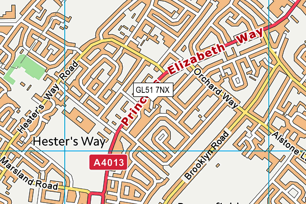 GL51 7NX map - OS VectorMap District (Ordnance Survey)