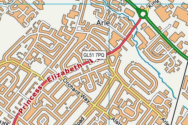 GL51 7PQ map - OS VectorMap District (Ordnance Survey)