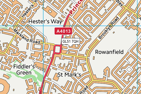 GL51 7QH map - OS VectorMap District (Ordnance Survey)