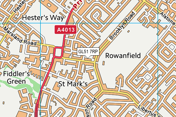 GL51 7RP map - OS VectorMap District (Ordnance Survey)