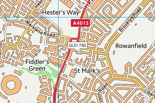 GL51 7SD map - OS VectorMap District (Ordnance Survey)