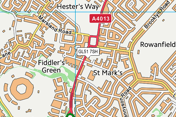 GL51 7SH map - OS VectorMap District (Ordnance Survey)