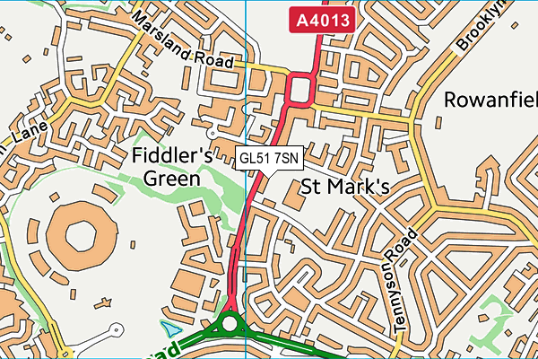 GL51 7SN map - OS VectorMap District (Ordnance Survey)