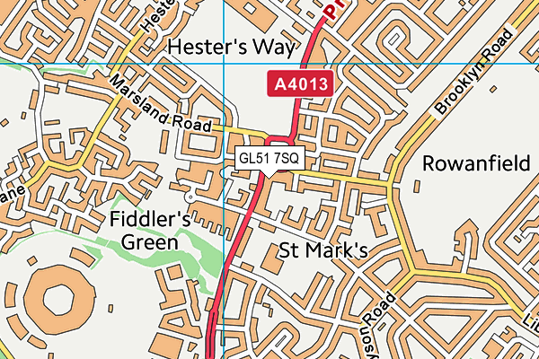 GL51 7SQ map - OS VectorMap District (Ordnance Survey)